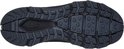 Zool van zwarte wandelschoen met grof profiel en Skechers S-logo.