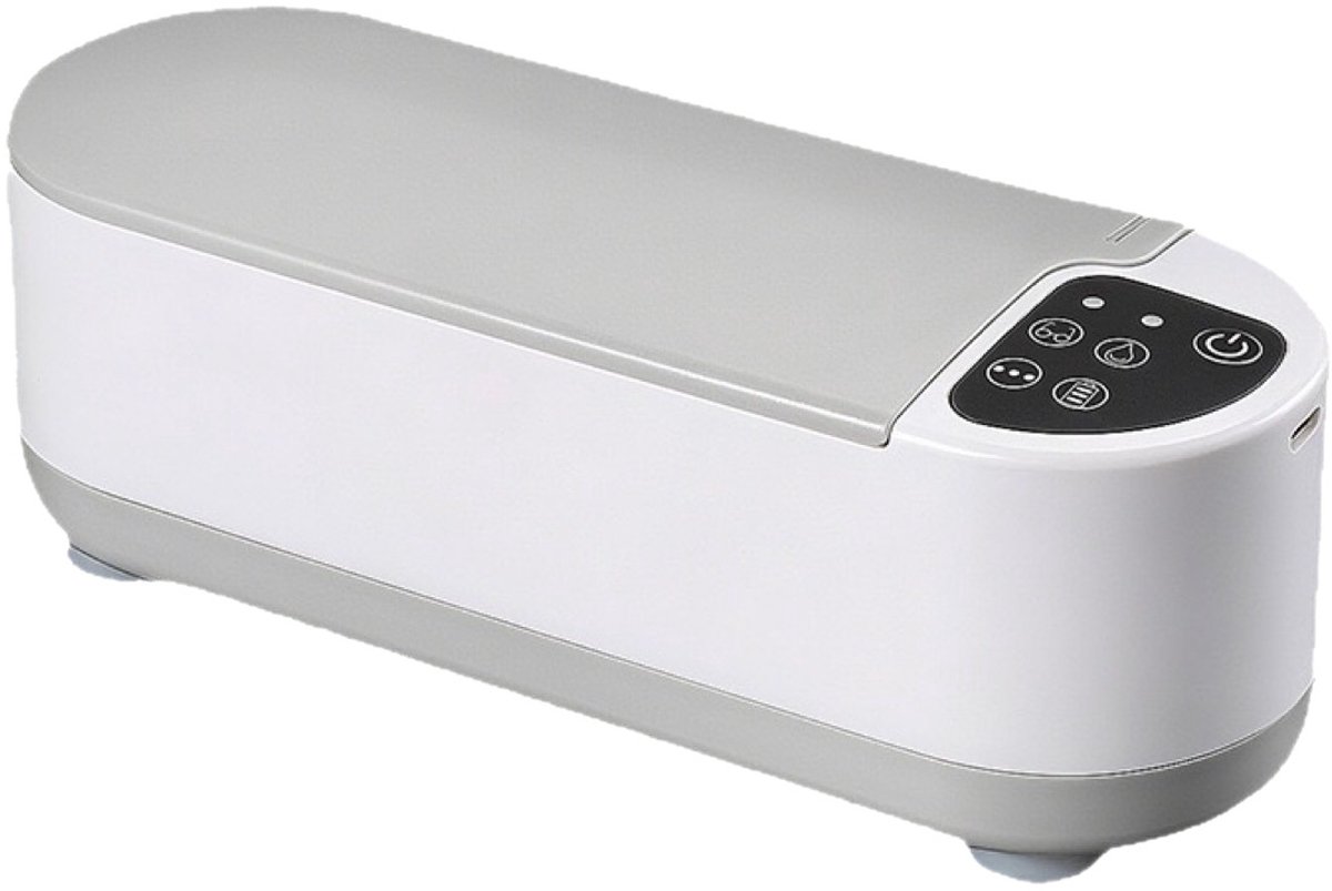 Digitale hoogfrequente reiniger met sterke trillingen, compacte automatische opbergbox voor contactlenzen, sieraden, brillen en orthodontische beugels, geschikt voor studenten, mannen en vrouwen thuis, op school, kantoor en tijdens reizen