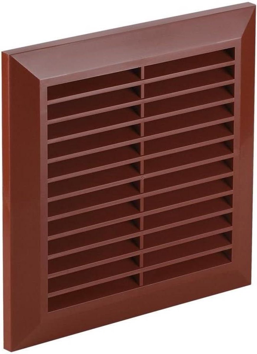 Ventilatierooster Afsluitrooster - Insectenbescherming Rond - Luchttoevoer Regelen - Met Insectennet - Ø 125 mm - Bruin