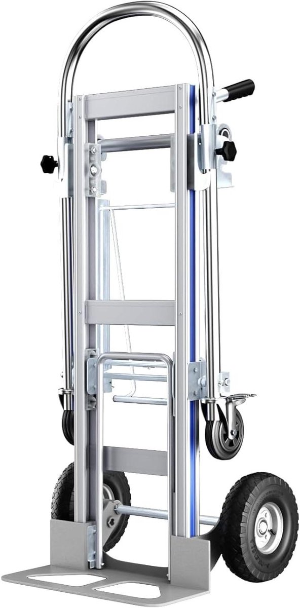 Vouwbare Handkar - Transportkar Steekwagen - Zwaar Werk - 3-in-1 Ontwerp - Tot 250 kg - Aluminium