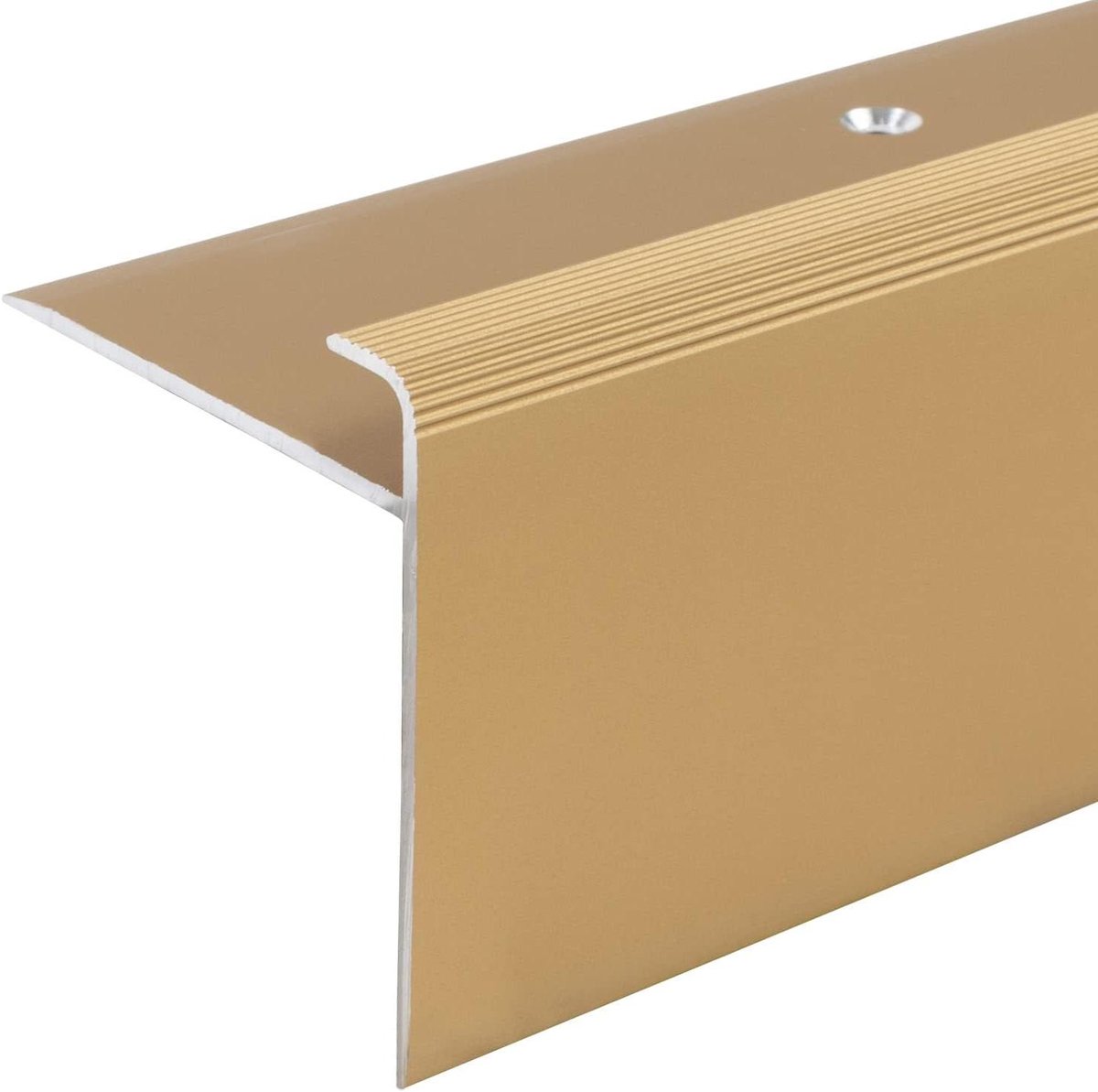 Trapneus Profiel - Randafwerking Trappen - Traprenovatie Afwerking - Zelfklevend Boorbaar - 90 cm - Goud