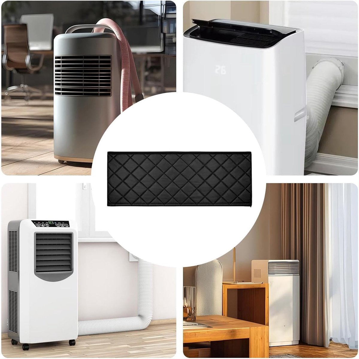 Draagbare Airconditioner Slanghoes - 150x53cm - Beschermhoes voor airconditioningslang met ritssluiting - Mobiele Airconditioning Accessoires - Airco Slanghoes - Airco Beschermhoes - Isolatiehoes - Stofdicht en Warmte isolerend - Zwart – foto 5