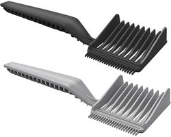 Opscheerkam - 2 Stuks - Fade Kam - Opscheren - Professionele Fade Comb voor Heren - Barber Tondeuse Kam - met Ergonomische Handgreep - Antistatische Kapperskam voor Opscheren - Zwart en Grijs