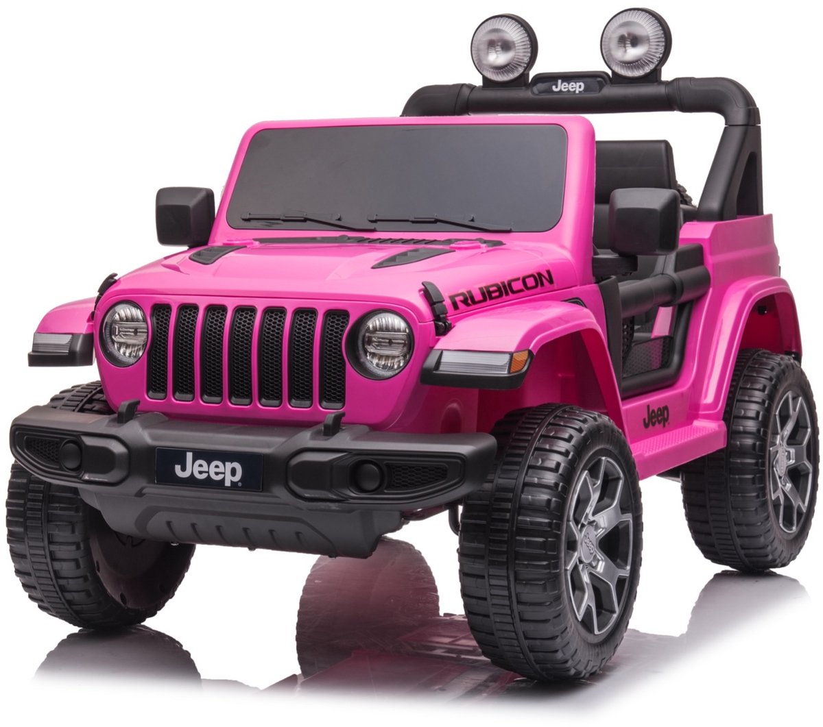 Jeep Wrangler Rubicon - Elektrische Kinderauto - 12V - met Afstandsbediening - Roze