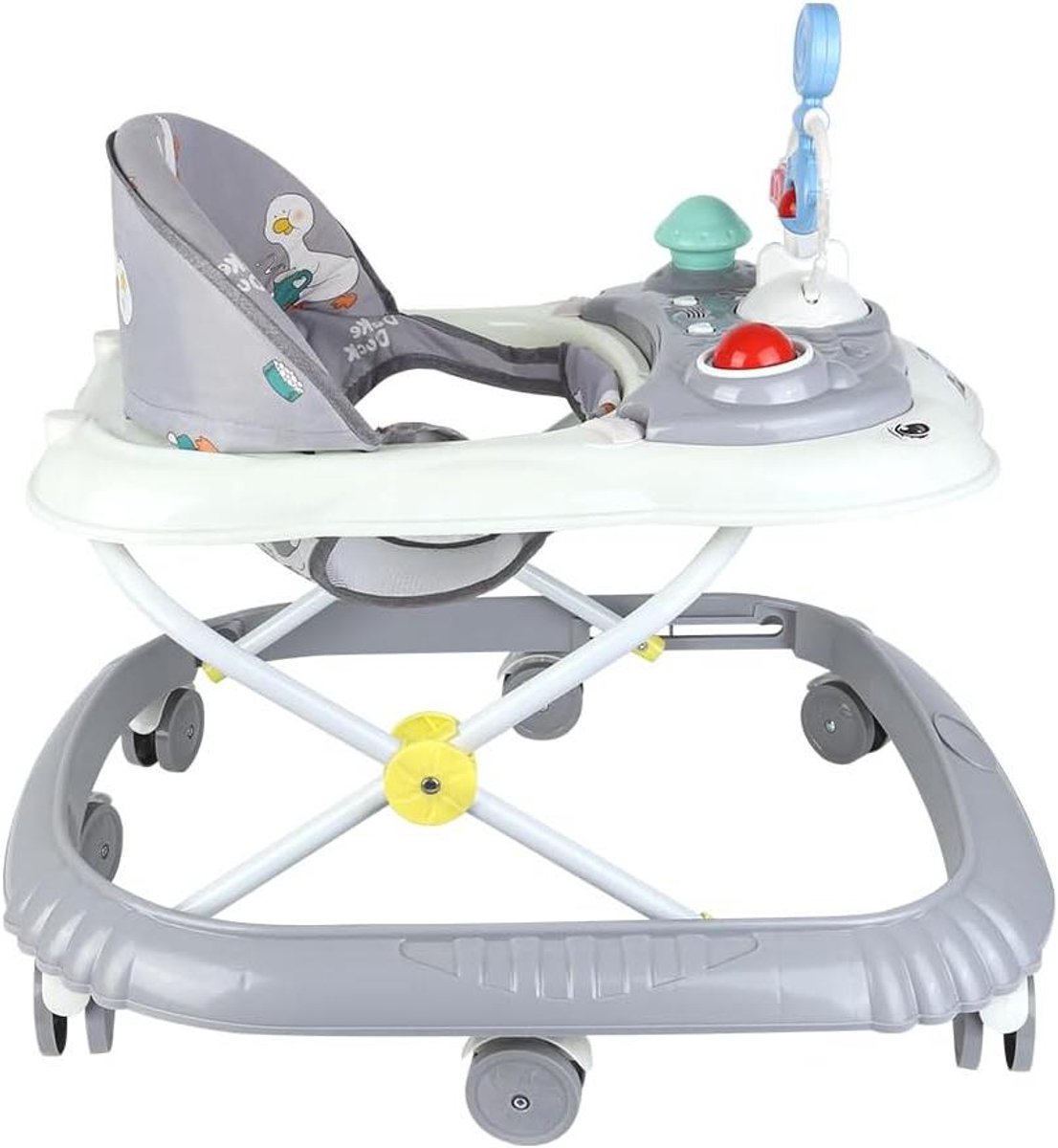 Baby Loopstoel - Peuter Loopwagen - Ontdekken en Spelen - 5-in-1 Multifunctioneel - 67 x 72 x 92 cm - Grijs