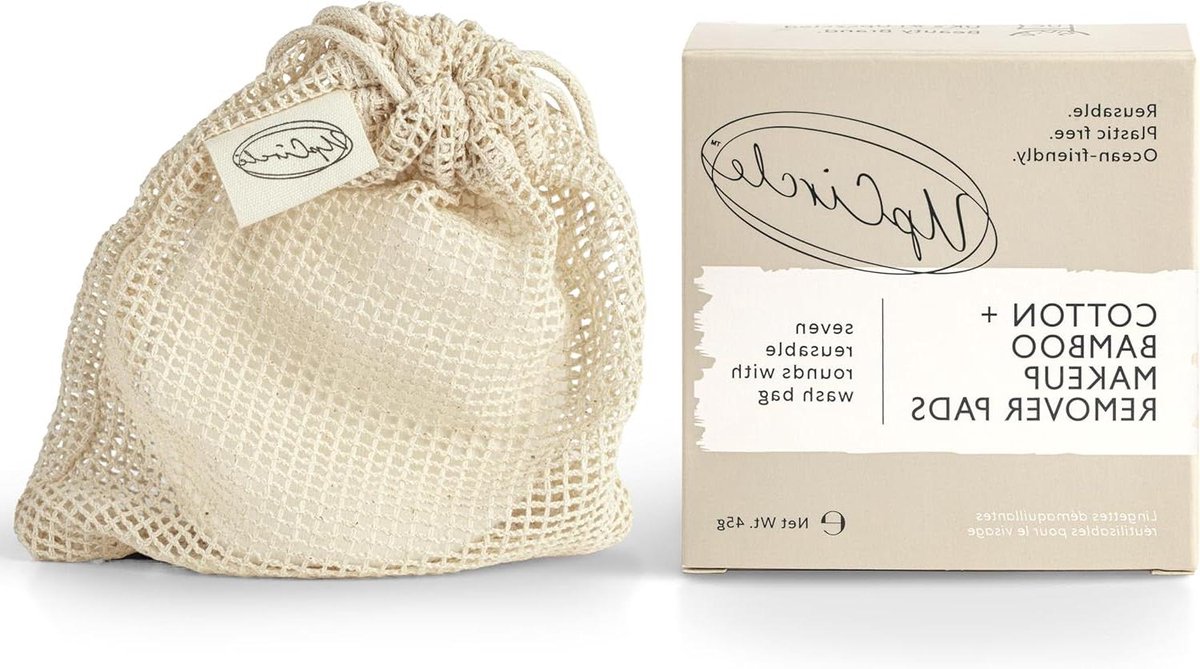Herbruikbare Make-up Pads - Wasbare Watten - Make-up Verwijderen - Drie Laags Ontwerp - Set van 7 - Natuurlijk