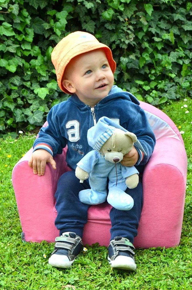 Kinderstoel - Peuterstoel - Comfortabel Zitten - Wasbare Hoes - 40 cm Breed - Vogel Roze