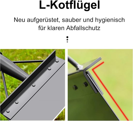 Tuinschep - Schoonmaakschep - Onkruid wieden - Roestvrij staal - 23 cm - Zwart — afbeelding 5