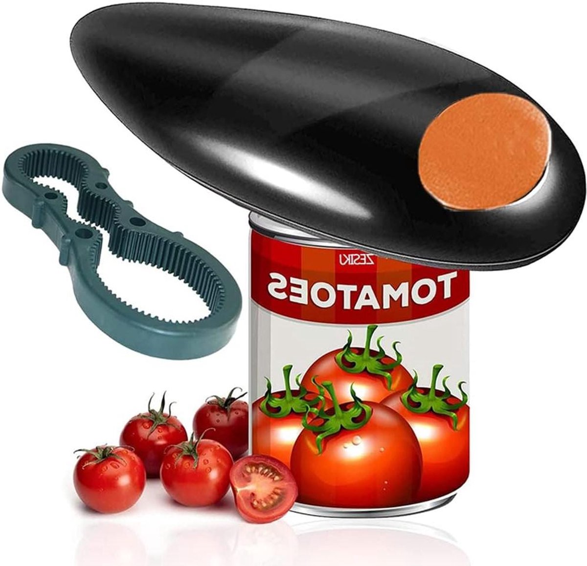 Elektrische Blikopener - Automatische Tin - Zonder Moeite Openen - Snijdt Zijkant - 16.5 cm - Zwart