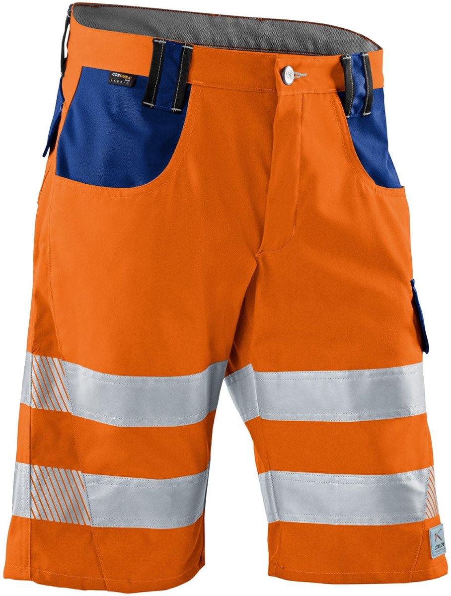 KUBLER PSA REFLECTIQ 23078340 Hi Vis Reflecterend Korte Werkbroek HEREN Werkshort Signaaloranje Blauw - Waterafstotend