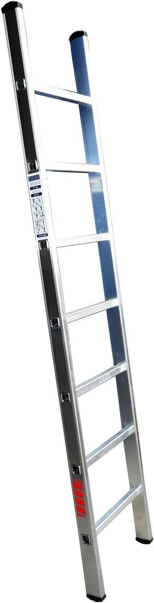 Aluminium Ladder - Huishoudtrap - Klus Klussen - Lichtgewicht Ontwerp - 2 Meter - Aluminiumkleur