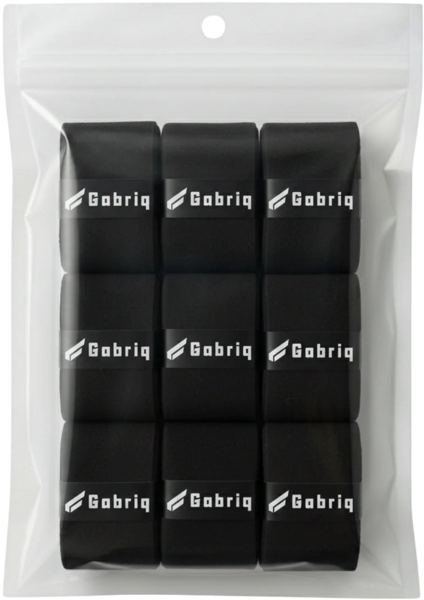 Gabriq Performance Overgrip 9-Pack Zwart – Padel Grip – Antislip & Zweetabsorberend – Padel