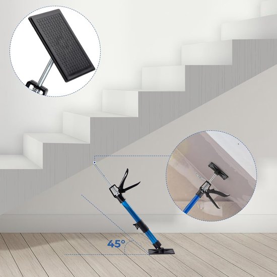 Telescopische steunstang - 30-59 cm instelbaar - draagkracht 40 kg per stuk - antislip en stabiel - Voor wandkastmontage — afbeelding 4