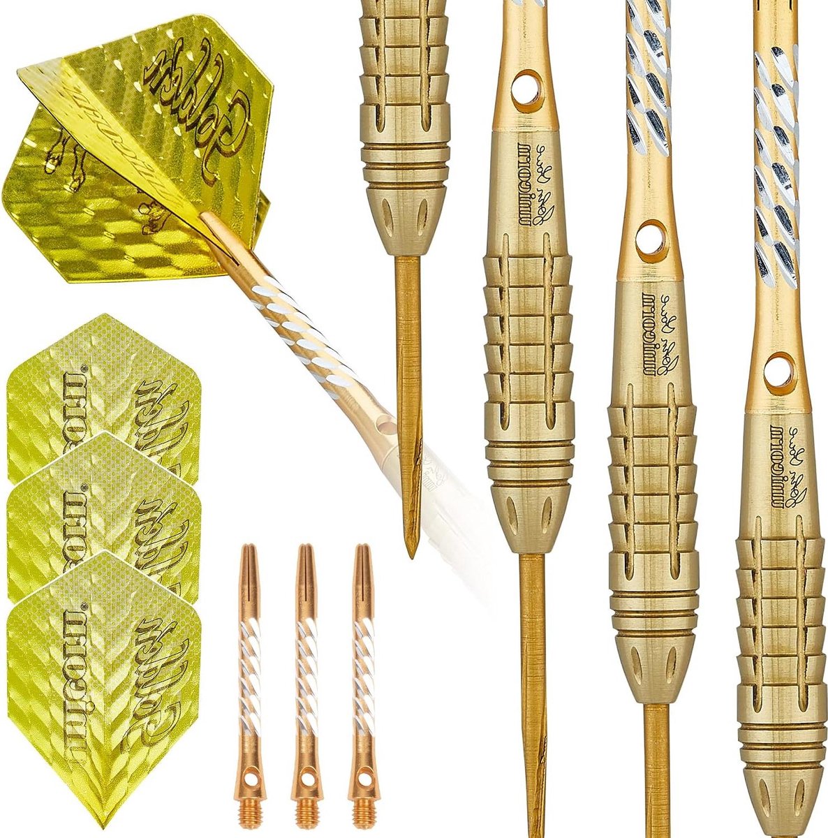 Stalen Darts Set - Wolfraam Darts - Precisie Werpen - 90% Wolfraam Vaten - 21 gram - Goud