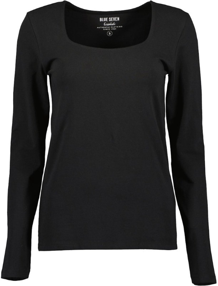 Blue Seven - dames - Shirt 203606 zwart boothals LM Blue Seven - maat 36