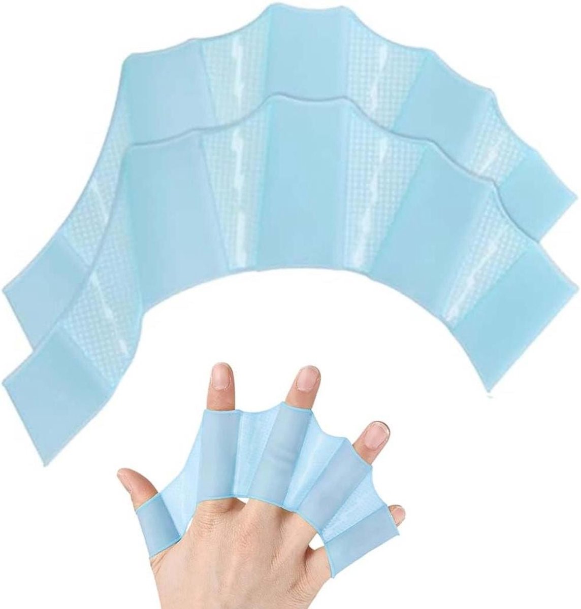 Zwemhandschoenen - Watersport Vliezen - Krachtiger zwemmen - Hoogwaardig siliconen - Maat M - Blauw