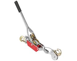 Heavy Duty Power Puller ratel lier met 2 ton capaciteit, robuuste draadkabel en stevig ontwerp voor het trekken van trailers en auto's, ideaal voor zwaar werk