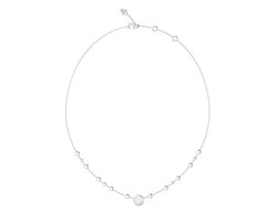 GUESS halsketting Sparks 16-18" Guess Coin & Crystals Necklace Rhodium zilverkleurig