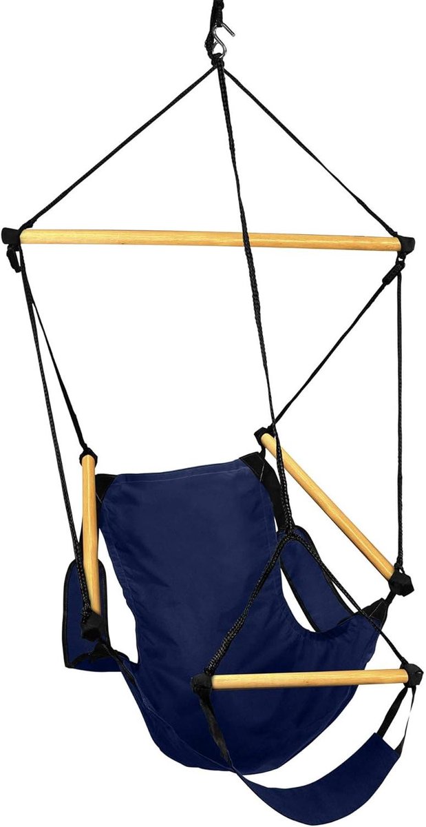 Hangmat Stoel - Wieg Stoel - Ontspannen Buiten - Freeswinging Ontwerp - 37x6x4 inch - Blauw