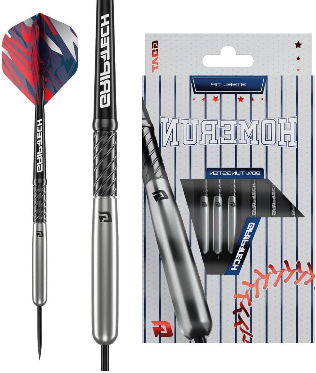 Homerun Darts - Dartpijlen Tungsten - Darts Spelen - 90% Tungsten - 23-25 Gram - Zilver