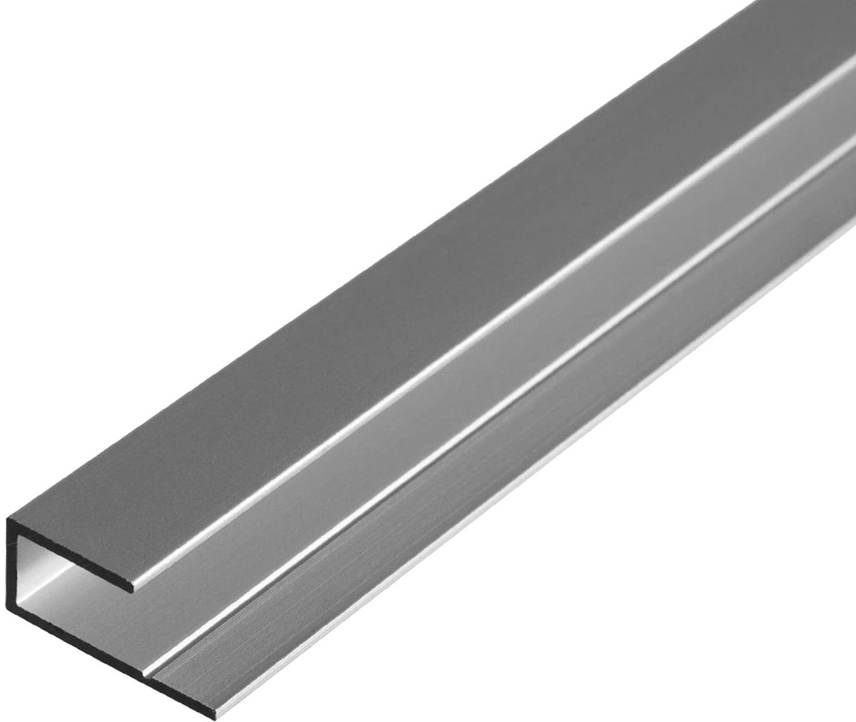 Aluminium U-profiel - Eindprofiel HPL - Afwerking Platen - Geanodiseerd Aluminium - 2 meter - Mat