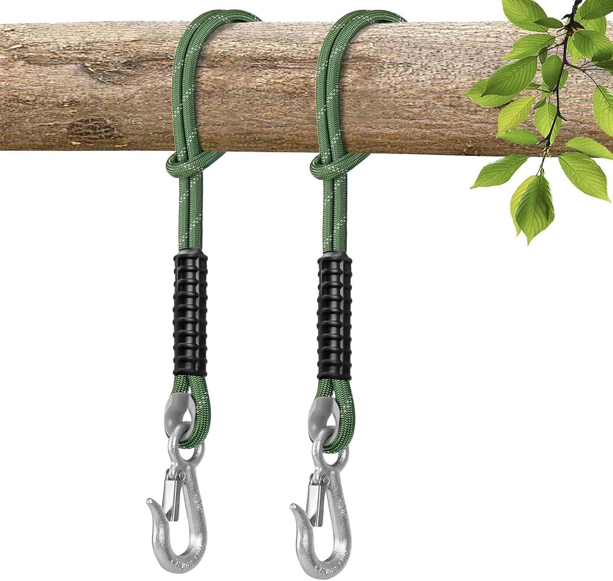 Schommelbevestiging Touw - Hangmat Ophangset - Schommels Ophangen - Hoge Draagkracht - 63.5 cm - Zwart