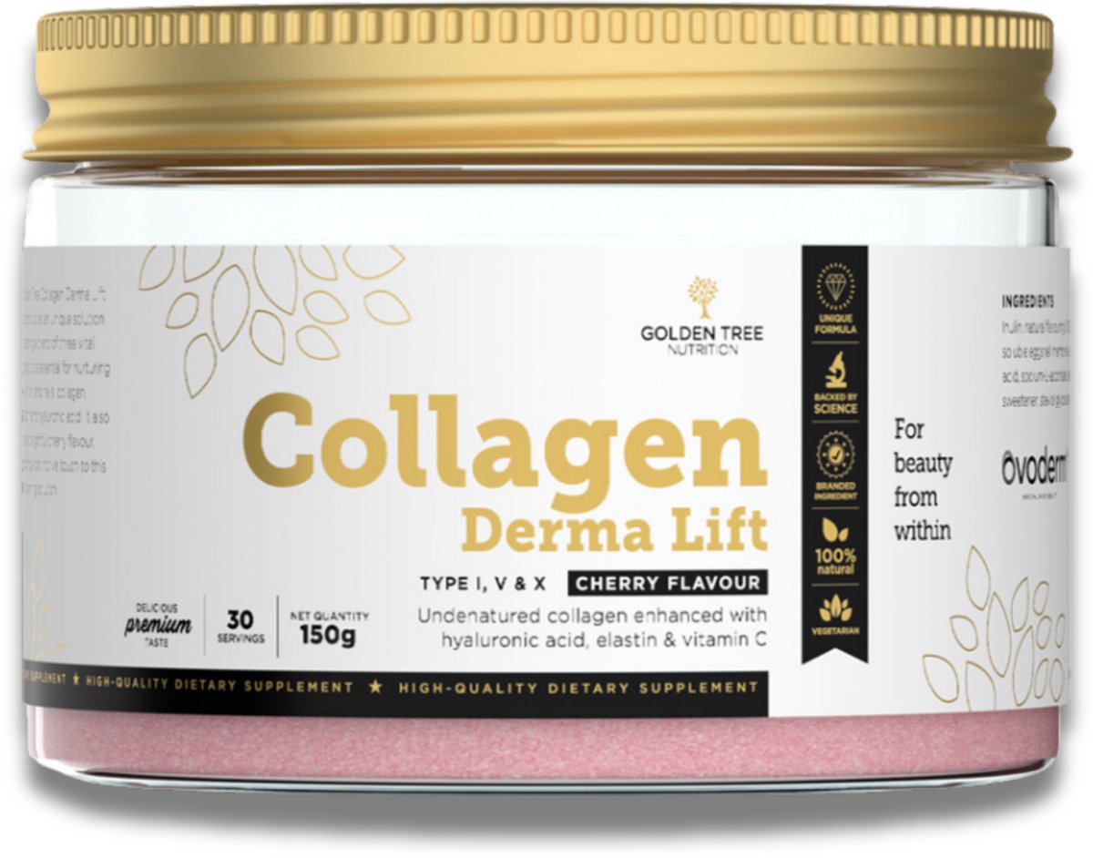Golden Tree Collageen Poeder - Voor Haar en Huid - Perfecte oplosbaarheid - 150 gram