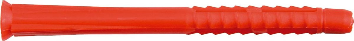 Lange pluggen - Universele deuvels - Bevestigen van objecten - Drievoudige expansie - 10x100 mm - Rood