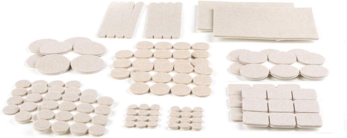 Vilt Pads - Meubelbeschermers - Vloeren Beschermen - Zelfklevend - 156 Stuks - Beige