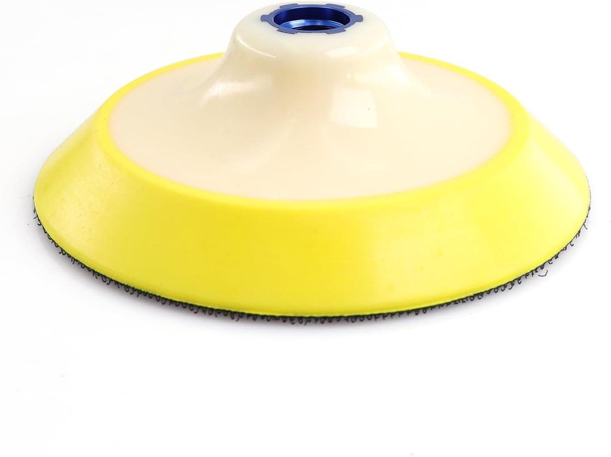 Haak En Loop Backing Pad - Polijstpad Steunplaat - Hoge Snelheid Polijsten - Minimaliseert Warmteoverdracht - 5 Inch - Geel