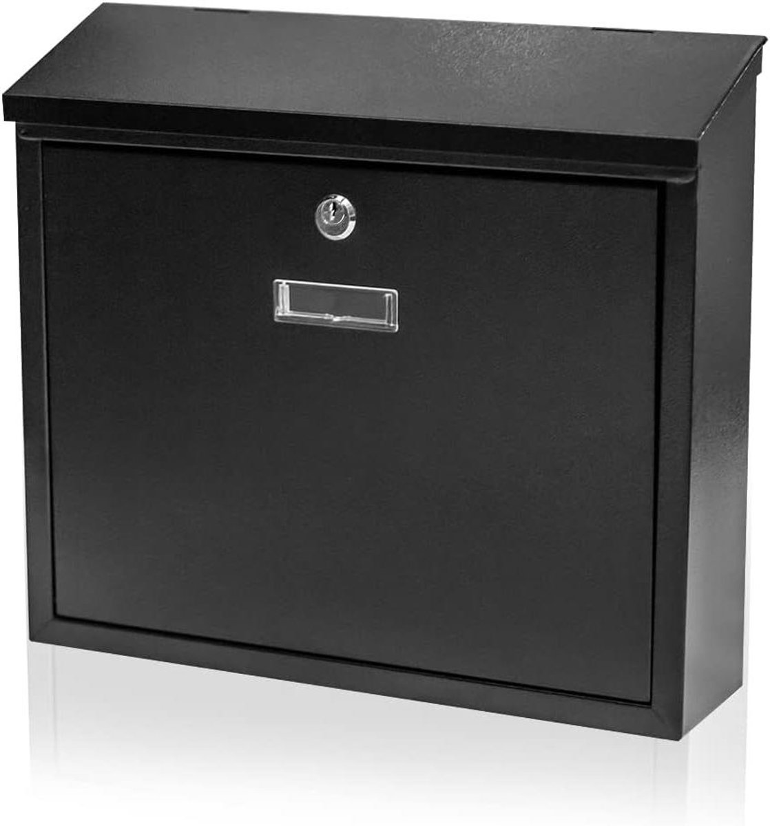 Brievenbus Muurbevestiging - Buitenpost - Post Ontvangen - Roestbestendig Staal - 36 x 23 x 10 cm - Zwart