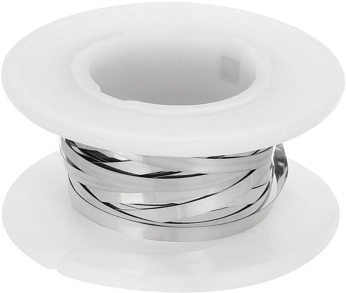 Verwarmingsdraad Nikkel-Chroom - Weerstandsdraad Hittebestendig - Reparatie Componenten - Gelijkmatige Temperatuur - 16 ft x 2 mm x 0.1 mm