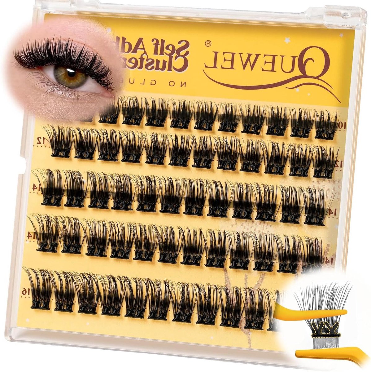 Individuele Wimperextensions - Nepwimpers - Mooier uiterlijk - Zonder lijm - 60 stuks - Natuurlijk Zwart