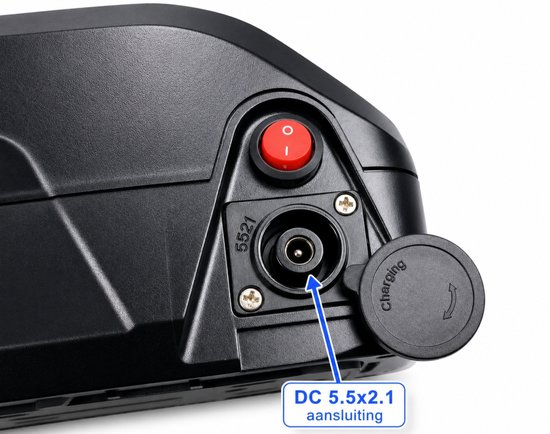 Fatbike Snellader 48V 54.6V 3A DC 5.5 × 2.1 (5521) + Waterafstotende Opberghoes - Geschikt voor OUXI V8, V8 Pro, V8 Max, V9, C80, C80 Pro Mini, QMWheel, La Souris, Crossboss - 1,5x Sneller Opladen — afbeelding 3