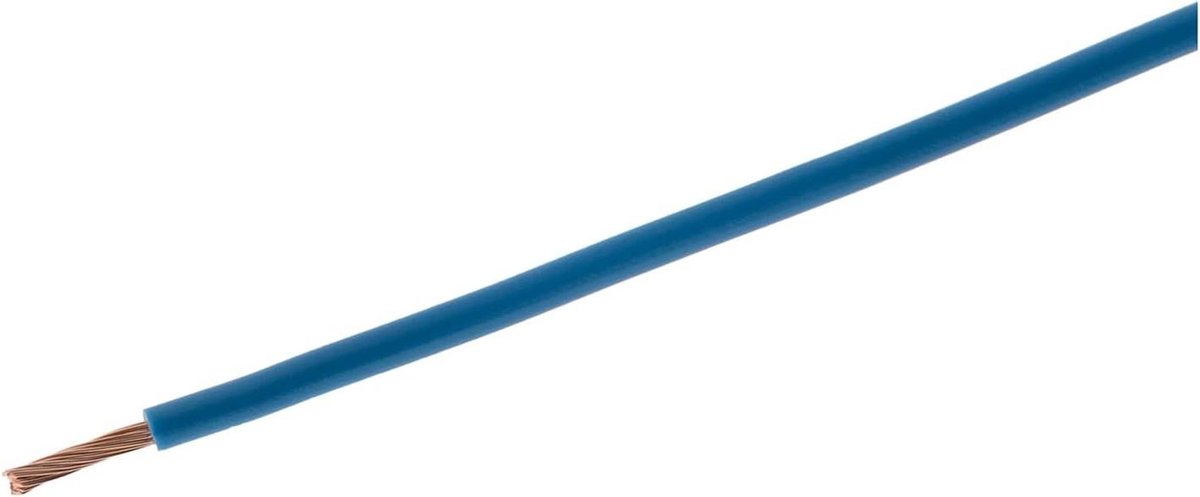 Elektrische Installatiekabel H07VK 1x1.5mm ² Blauw 10 Meter voor Binnenmontage