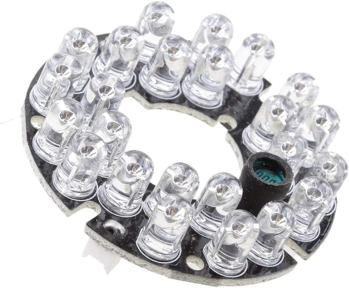 IR LED Module - Infrarood Verlichting - Cameratoezicht - 24 LED's - 44 mm diameter - Zwart