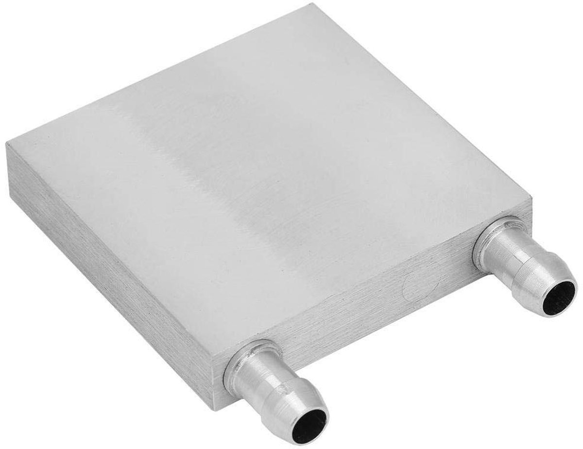 Waterkoelingsblok Aluminium - Waterblok Koeler - Componenten Koelen - Vacuüm Aluminium Solderen - 60 x 60 x 12 mm - Aluminium