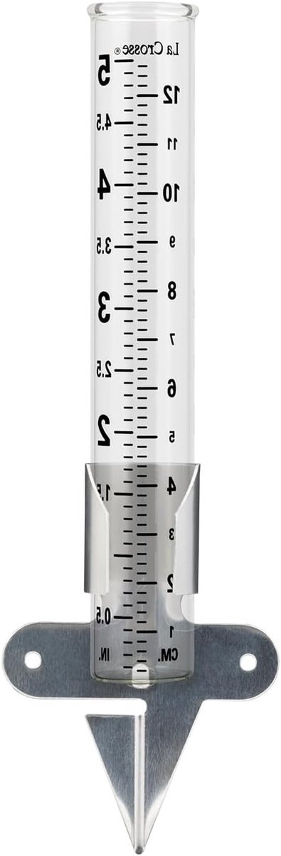 Glazen Regenmeter - Regenmeter Glas - Buiten Tuin - Duurzame Behuizing - 5 inch - Transparant