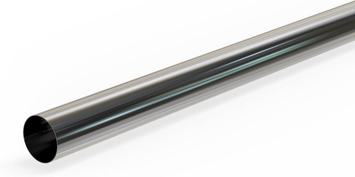 Universele Uitlaatpijp - Uitlaatbuis Auto - Uitlaatreparatie - Gealuminiseerd Staal - 60 mm x 100 cm - Zilverkleurig