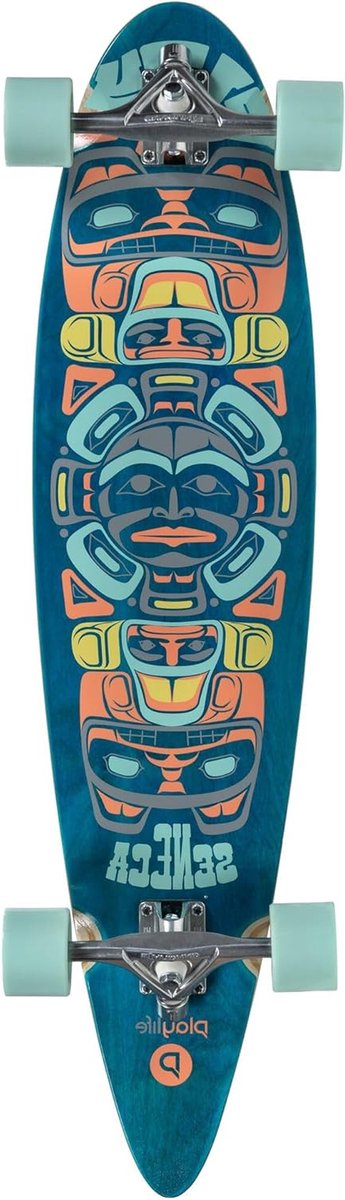 Longboard Skateboard Cruiser Casual cruisen 9-laags berkenhout 38 x 9 inch Multi