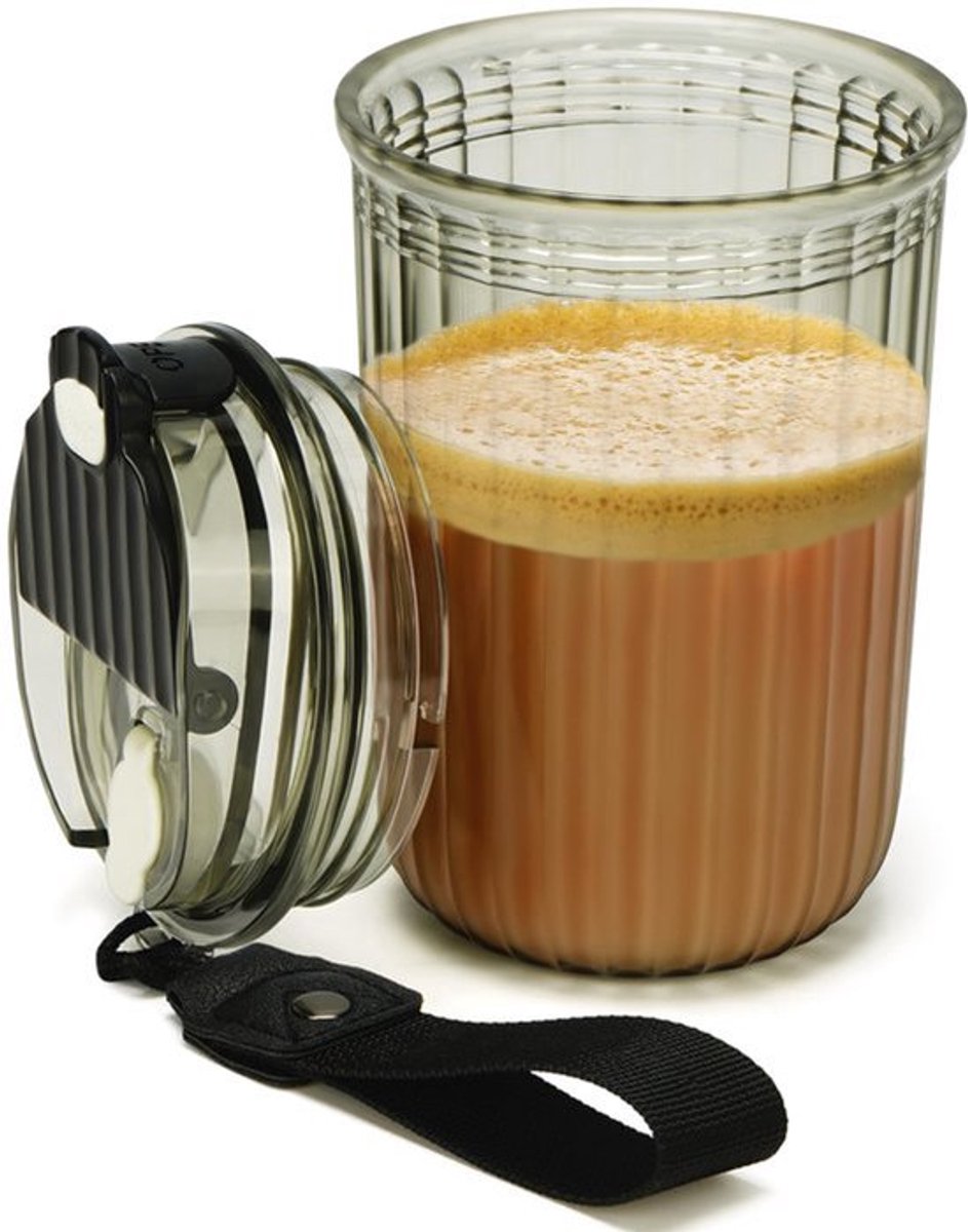 Dailygoody - Drinkbeker met Deksel - Herbruikbare Koffiebeker - Mat