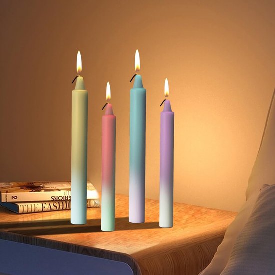 2 stuks conische kaarsvorm - 15,8 cm & 18,9 cm pilaarkaars siliconen mal lange cilinder kaarsen mal voor aromatherapie kaars, sojawas, geschenken, verjaardagstaart decor (tapper) — afbeelding 3