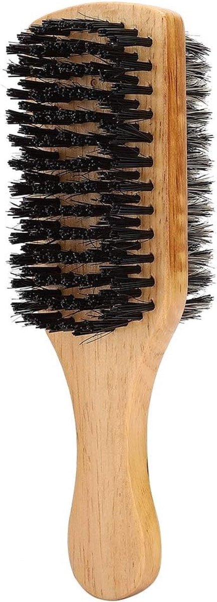 Dubbelzijdige Haar- en Baardborstel voor Mannen - Multifunctionele Scheerborstel voor Gezichtsverzorging en Styling