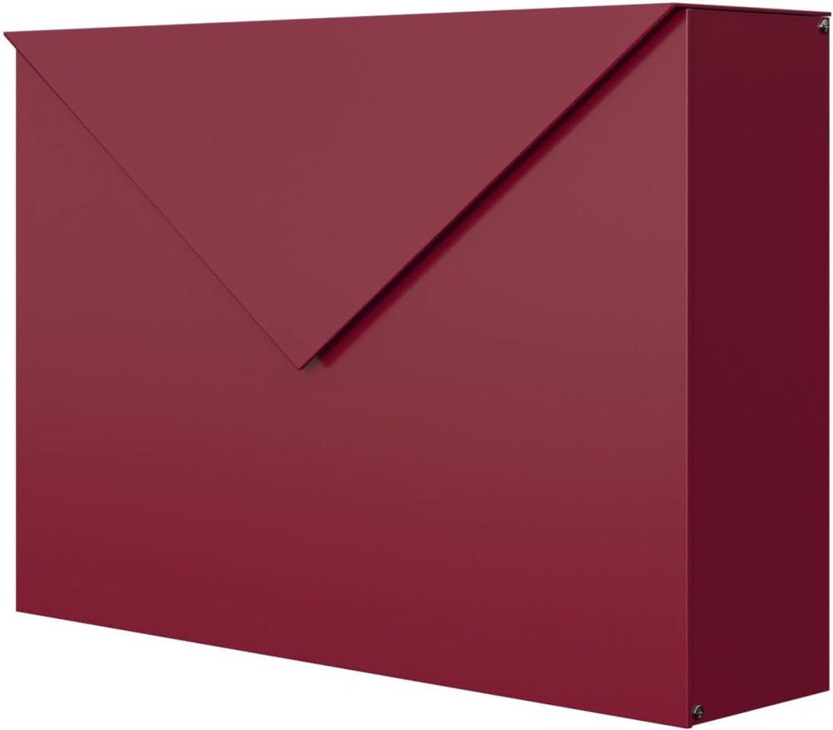 Brievenbus Muur - Postbus Wandmontage - Post Ontvangen - Gepoedercoat Plaatstaal - 46 x 32.5 cm - Mat Rood