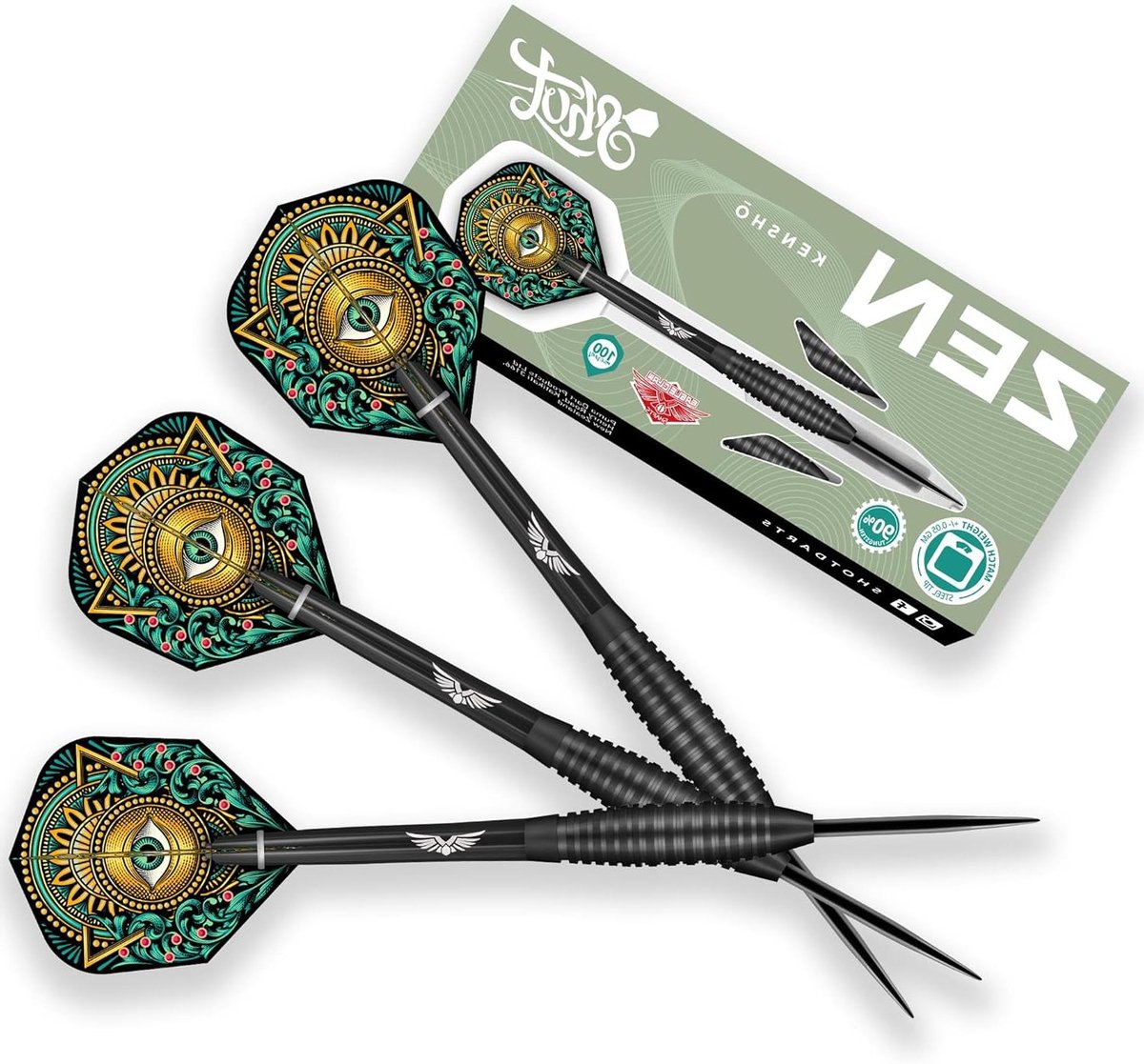 Dartpijlen - Pijlen Set - Precisie Darten - 90% Tungsten - 22-28 Gram - Zwart