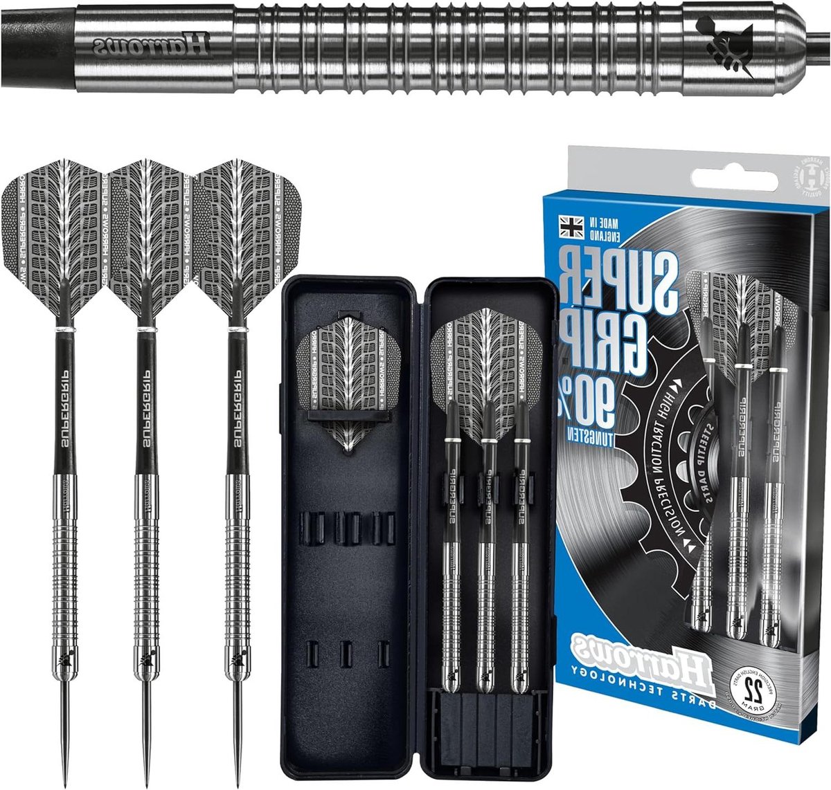 Wolfraam Dartset - Stalen Darts Professionele Darts - Precisie Darten - 90% Wolfraam Materiaal - 21 gram - Zilver