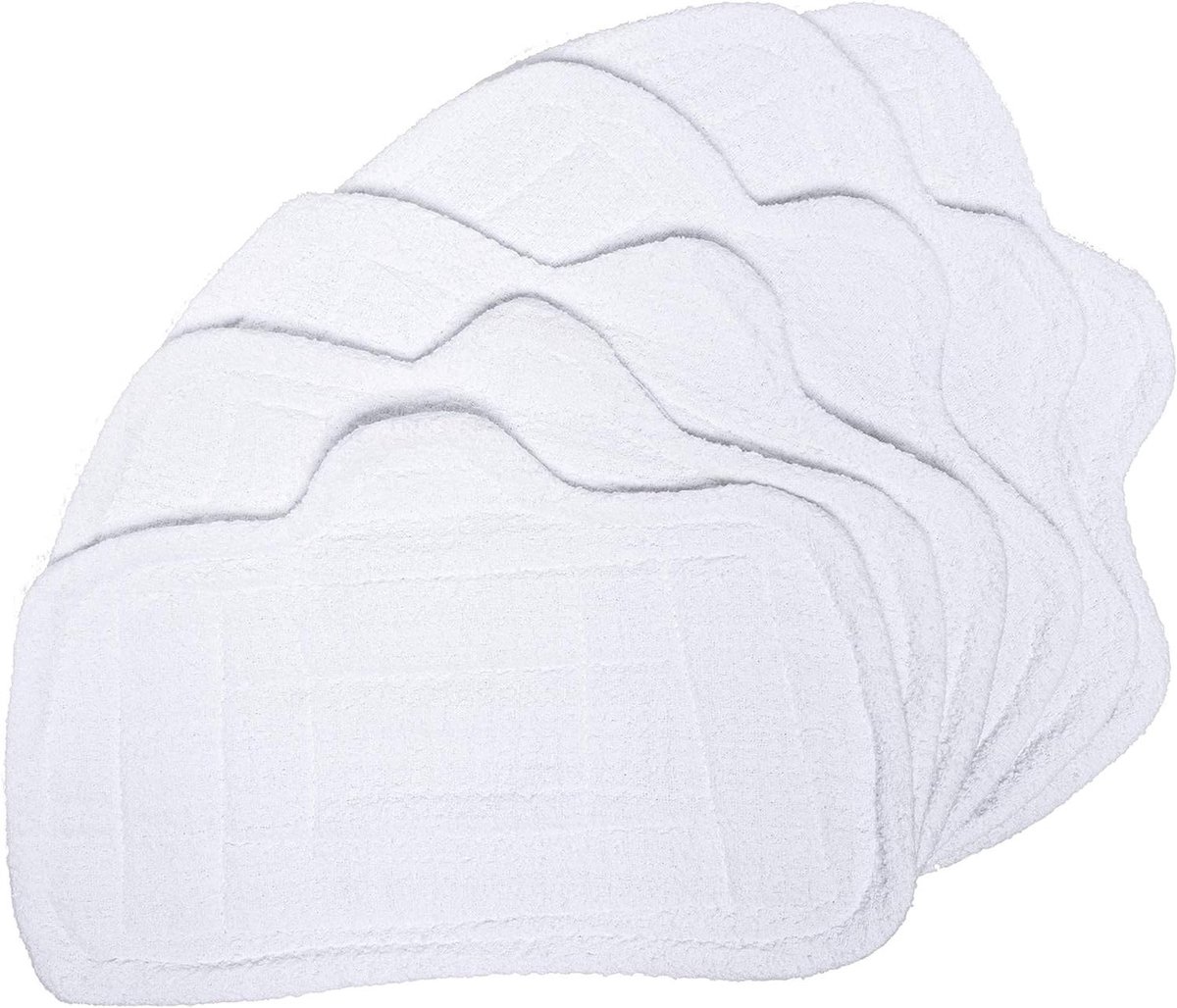 Microvezel Mop Pads - Stoom Reiniger Doeken - Vloeren Schoonmaken - Hoge Absorptie - 6 Stuks - Wit