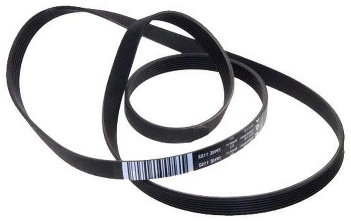 V-riem Wasmachine - Aandrijfriem Machine - Apparaat Reparatie - 7 Tanden - 1152 mm - Zwart