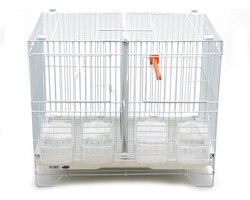 Broedkooi Vogelkooi - Vogelhuisje Kweekkooi - Vogels Huisvesten - Met Voer- en Drinkbakken - 40 x 27 x 35 cm