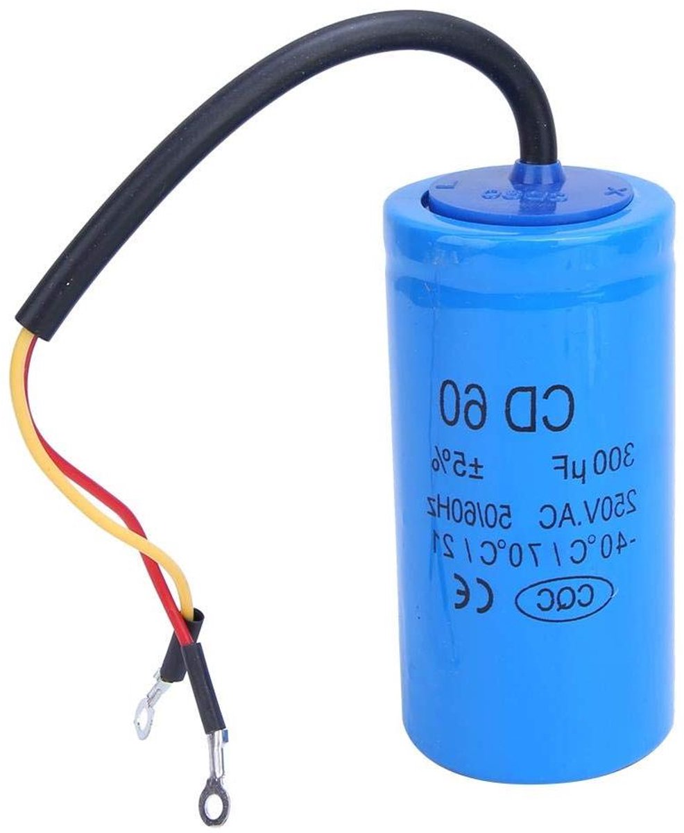 Motor Condensator - Startcondensator - Apparaten Starten - Explosiebestendig Ontwerp - 300uF 250V - Black